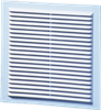 Grila PVC liniara  cu plasa 200x200mm cu racord 100-150mm